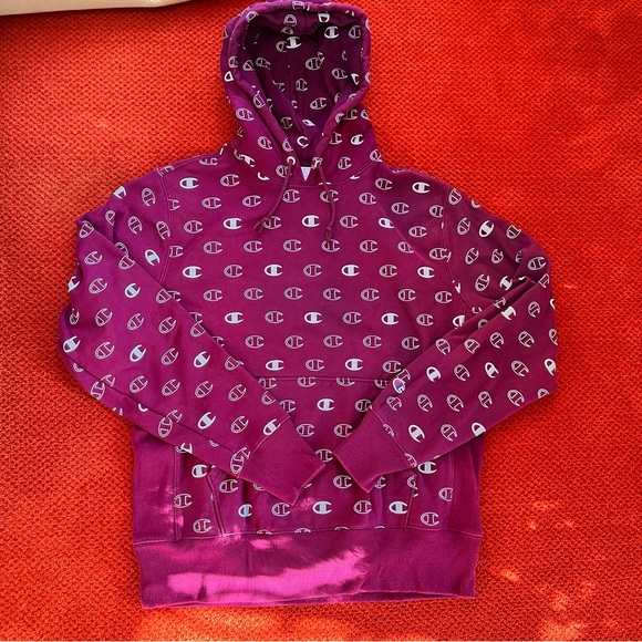 Purple Champion hoodie size large - Picture 1 of 6